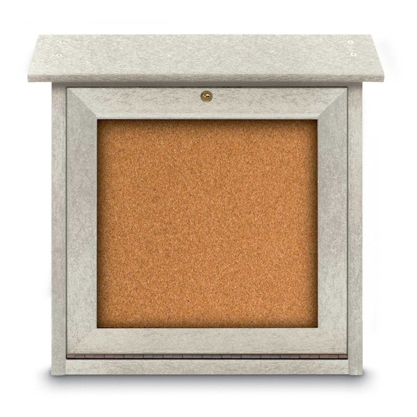 Outdoor Enclosed Combo Board, 48"x36", Black Frame/Black & Pearl